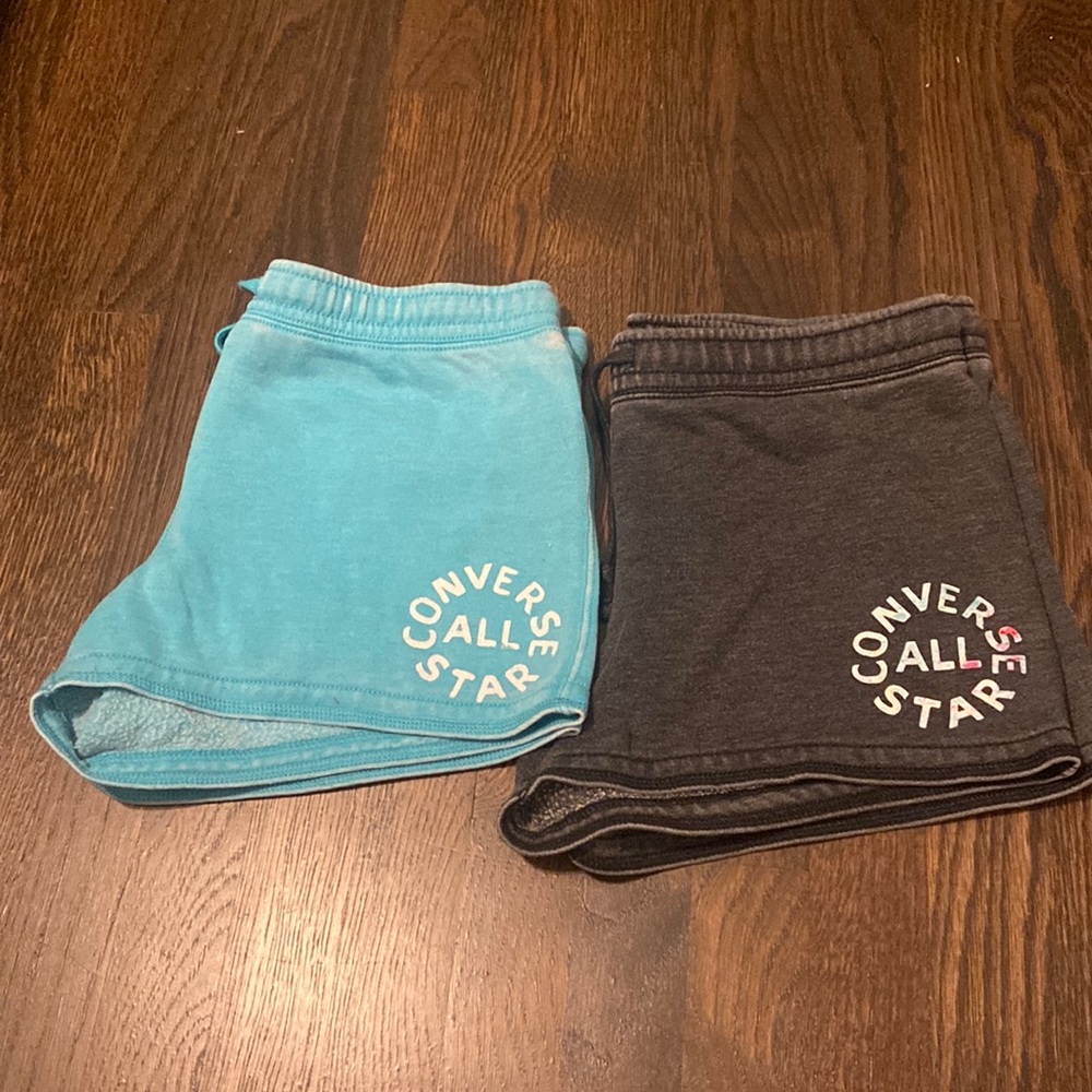 Set of 2 Converse Shorts: Women, Size Medium.